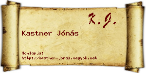 Kastner Jónás névjegykártya